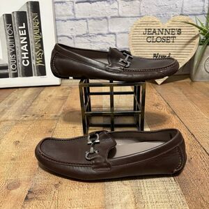 Salvatore Ferragamo Driver Loafer With Gancini Ornament Brown  Size 10.5 E